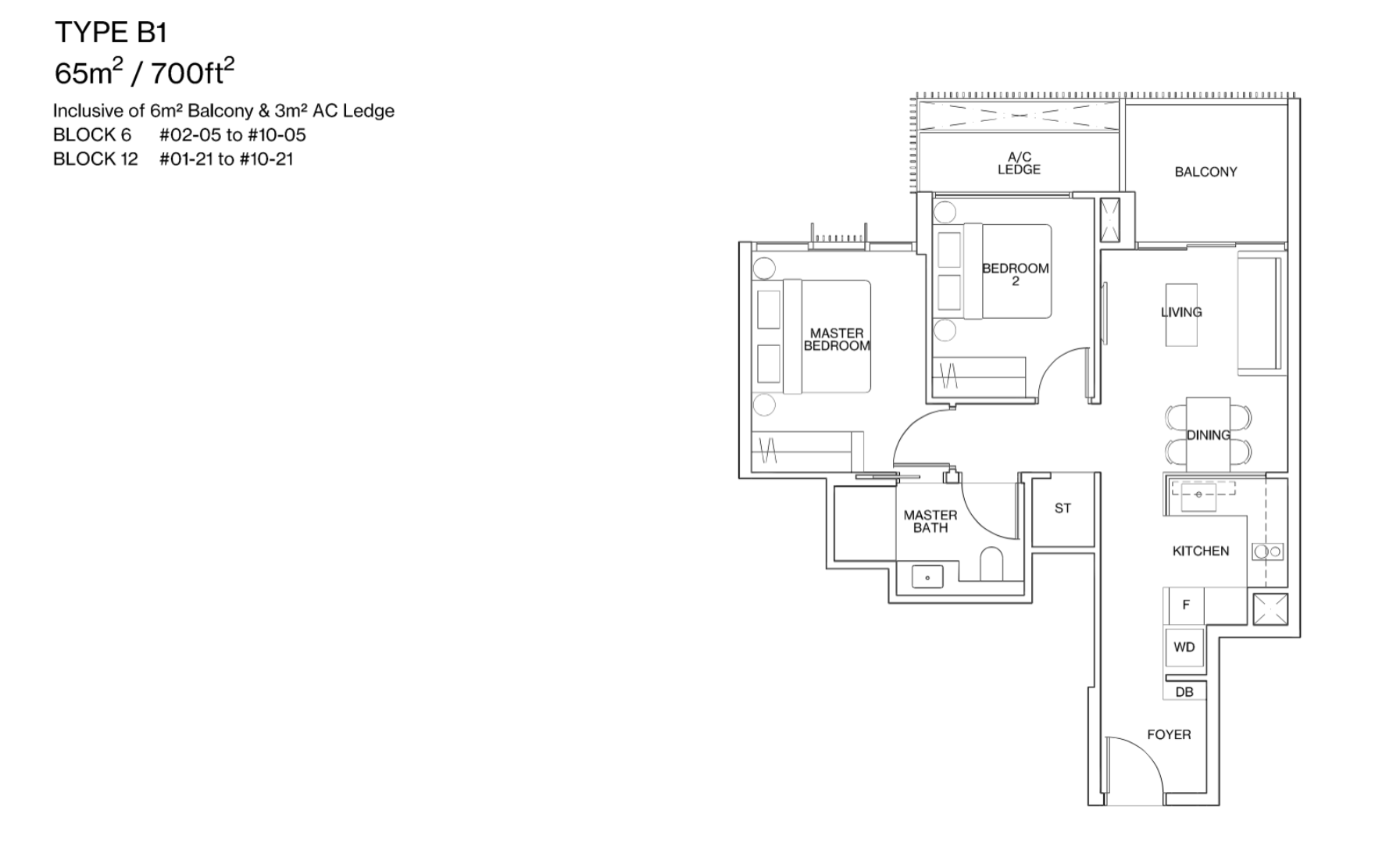 Ki Residences B1 2-Bedroom layout.png
