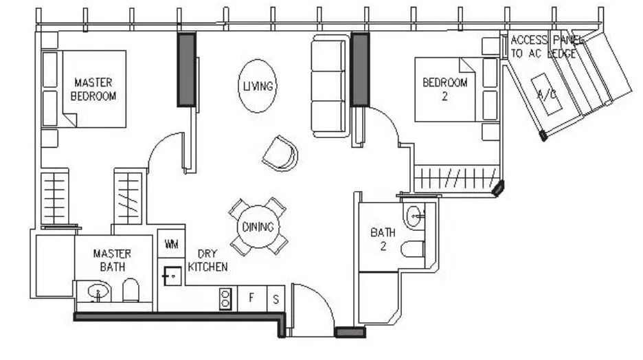 Duo Residences’s D3 2-bedder&nbsp; 818 sq ft asking between $2-2.2 mil