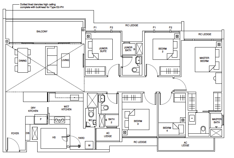 Parc Central E2 5-Bedroom Luxury layout