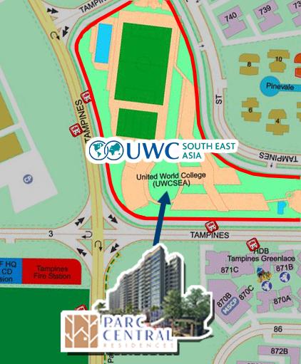 Parc Central is the closest of the condominium stretch to UWC (East Campus).