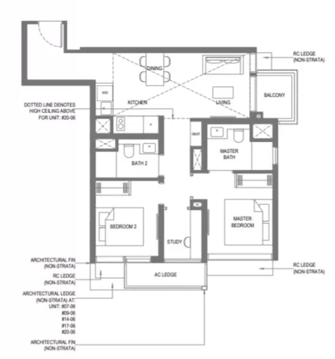 The M BS6 2-Bedroom layout