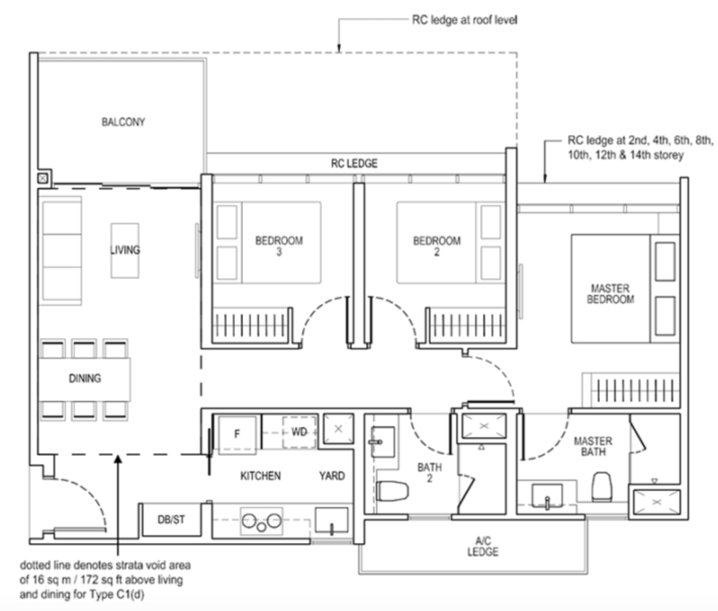 The Tapestry C1(d) 3 Bedroom Deluxe Layout