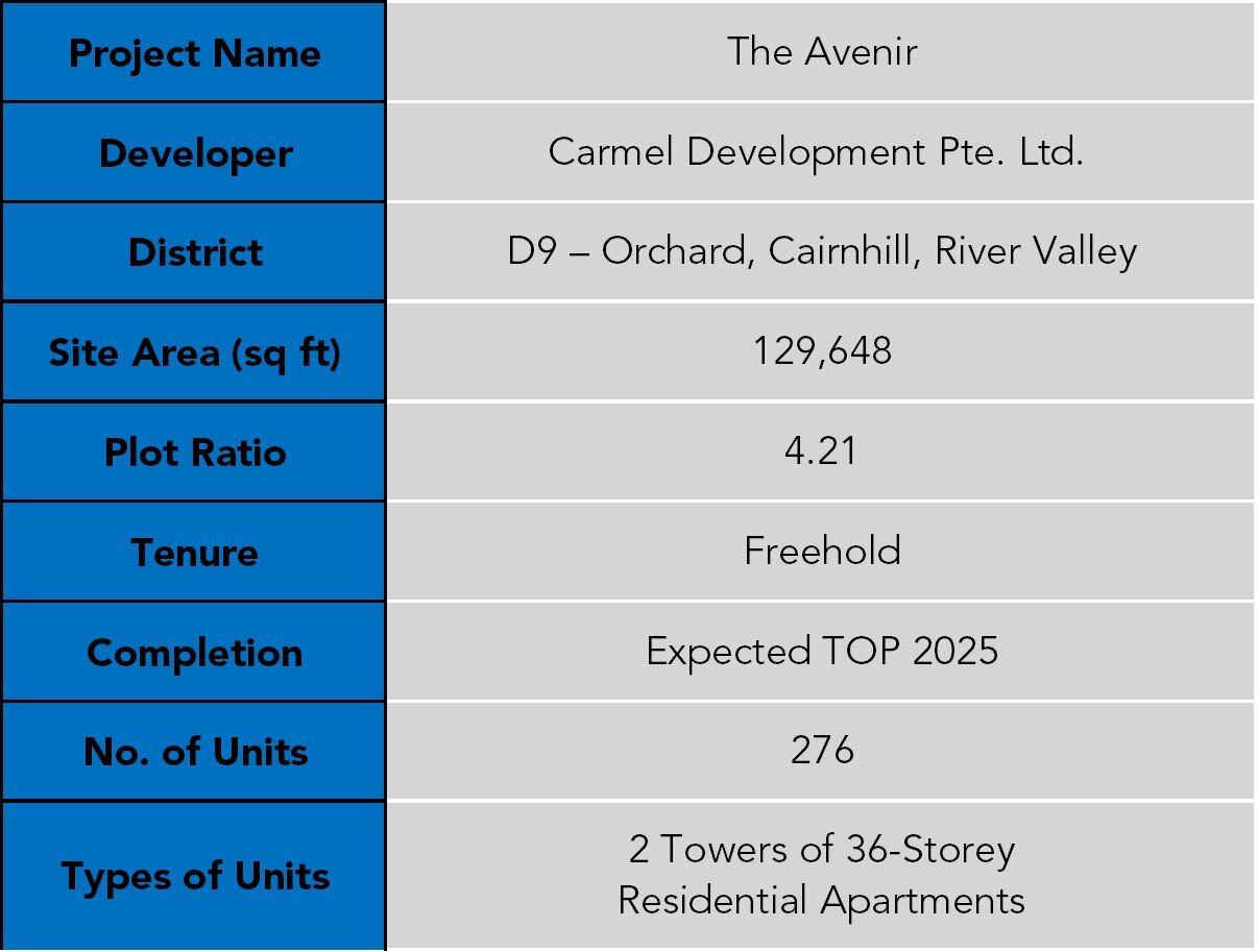 TheAvenir Project Summary Table.jpg