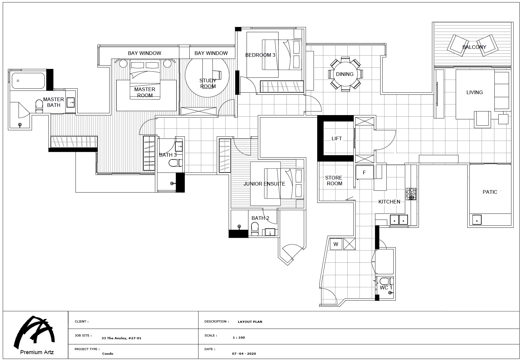 Current Floor Plan With Study Room