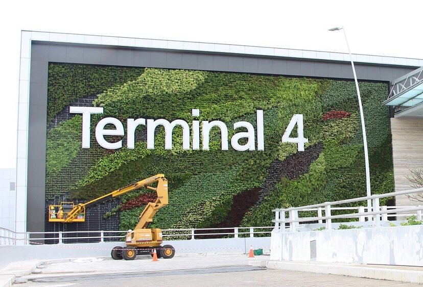 Image showing living wall on building of Terminal 4 Courtesy GWS