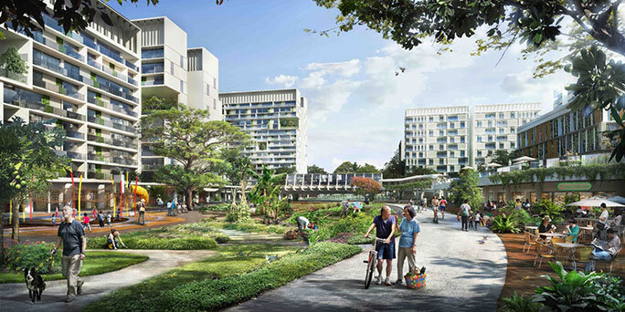 Illustration of future developments planned for Tengah, courtesy: HDB